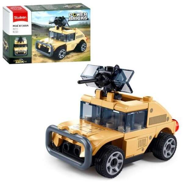 Конструктор SLUBAN M38-B1368A (64шт) військова серія, машина, 46дет, в кор-ці, 14-9,5-4,5см (шт)