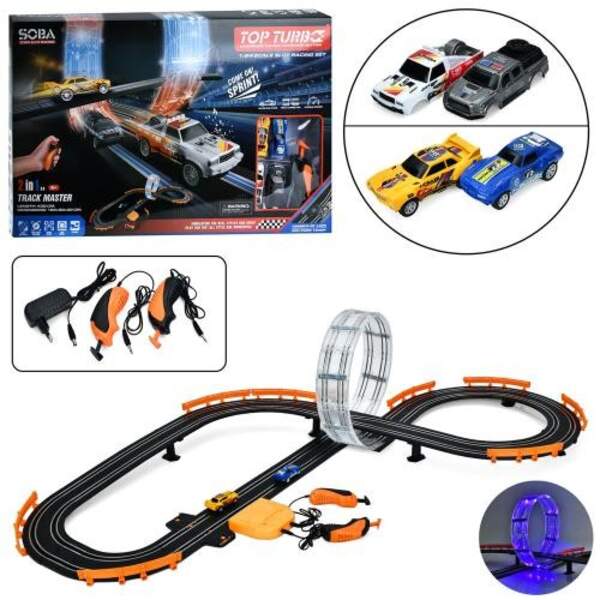 Трек A65-2A (4шт) д/к (на шнурі), 430см / 122-90-32см, машинки 2шт (+2 корпуси), 1:64, світо, лічиль (шт)