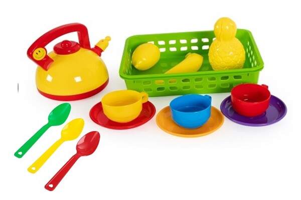 Посуд у великому кошику арт. 4904,Набір дитячий, Бамсик (шт)