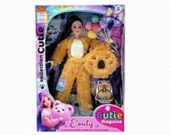 Лялька арт. QJ201A (64шт/2)   у хутряному вбранні, аксес короб. 35*8*16 (шт)