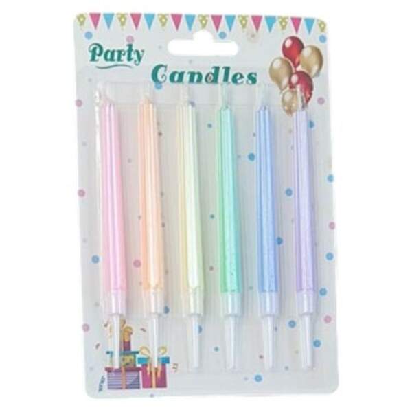 Свічки для торта 6шт/наб 13см R35214 (360наб) (шт)