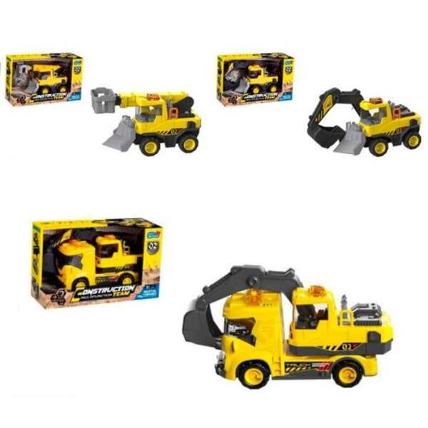 Будтехніка HH3004-05-07-1 (48шт)  інерц, 18см, звук, світло, рухливі деталі, 3види, на бат(табл), в (шт)