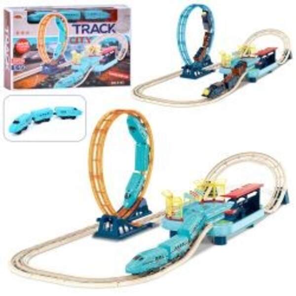 Залізниця 4145-49B (9шт) 148-62-в41см, акум, оберт360, локомотив, музика, 2 вагони, USBзарядне, 50де (шт)