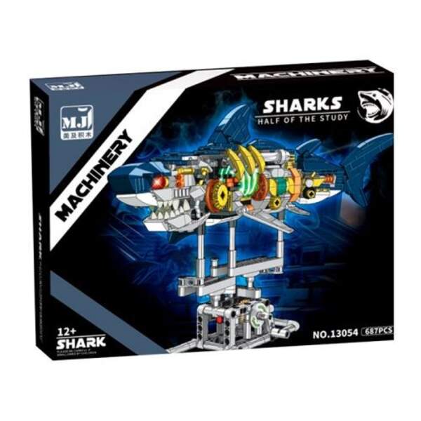 Конструктор 13054 (18шт) акула, світло, 687дет, бат(табл), в кор-ці, 32-24-8см (шт)