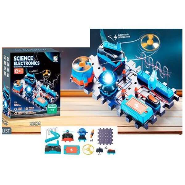 Конструктор SD601 (18шт) електронний, ігрове поле пазли, світло, рухливі деталі, на бат-ці, в кор-ці (шт)