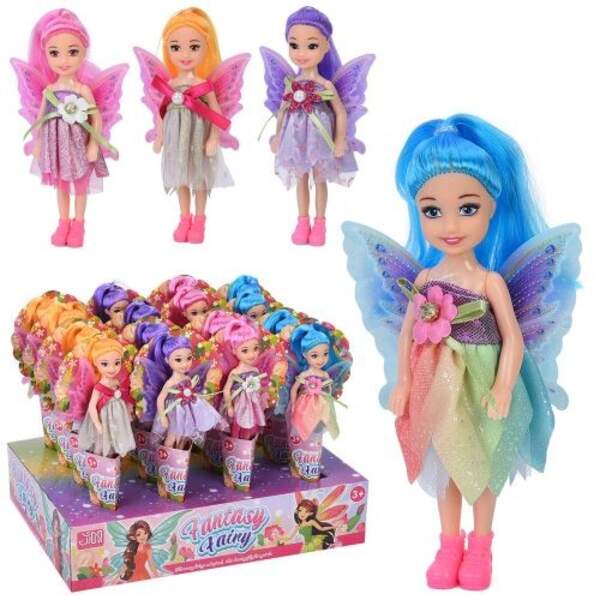 Лялька 5802-A (192шт) фея, з крилами, 14см, в кор-ці, 16шт(4види) в дисплеї, 31-23-7см (шт)