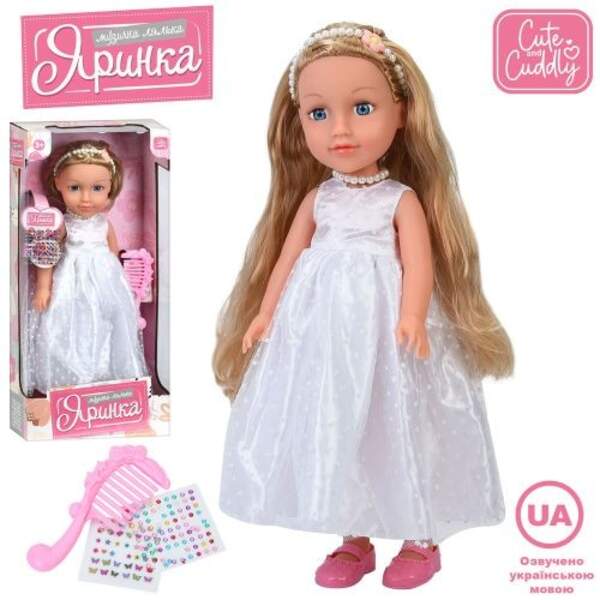 Лялька M 6228 I UA (18шт) Яринка, 40см, музика(укр), пісні, гребінець, стрази-наліпки, на бат(табл), (шт)