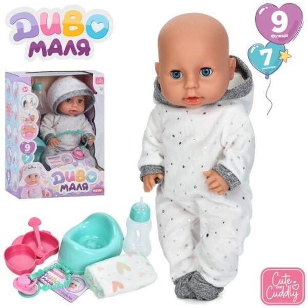Лялька YL2540C-E-DM-UA (12шт) 40см, п'є-пісяє, сенсорний, музика, звук, реагує на соску, горщик, пля (шт)