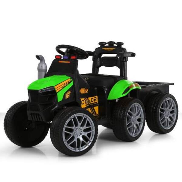 Трактор M 6219EBLR-5 (1шт) 2,4G р/к, з причепом, 1акум.12V4,5AH, 2мотори25W, MP3, USB, TF, шкір.сид. (шт)