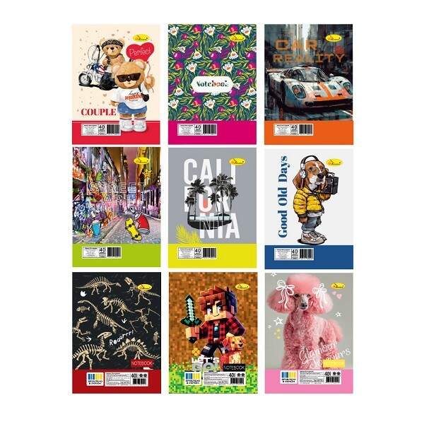 Блокнот А6, 40 арк., лаковка, пружина збоку АП-1711 (шт)