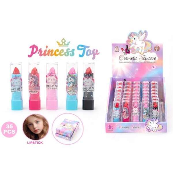 Косметика 2625J (525шт) помада, 7см, 35шт (5 видів) в дисплеї, 16-21,5-8,5см (шт)