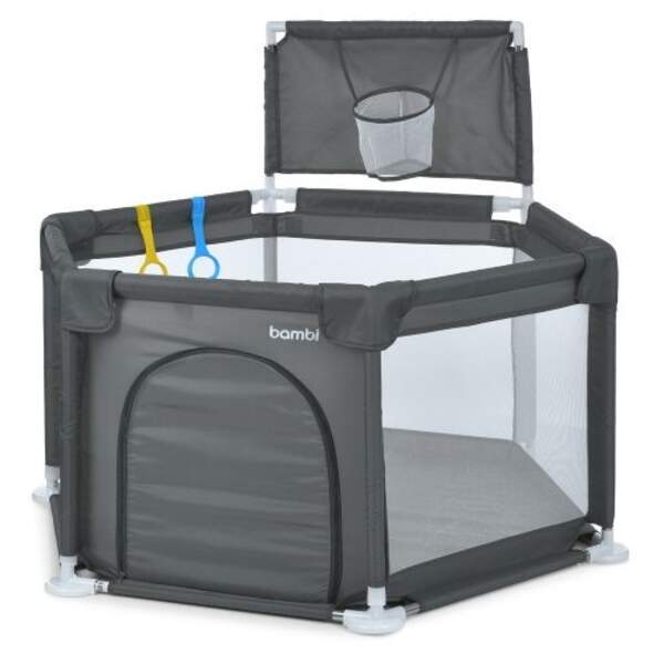 Намет MR 1340-G (1шт) манеж, габаритний 138-121-в63см/в104см, манеж 126-108см, баскетбольне кільце 2 (шт)