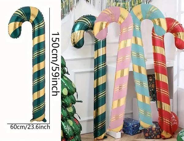 Фольгована фігура Льодяник (150см) карамелька зелена, ціна за уп.-5шт (15643) (шт)