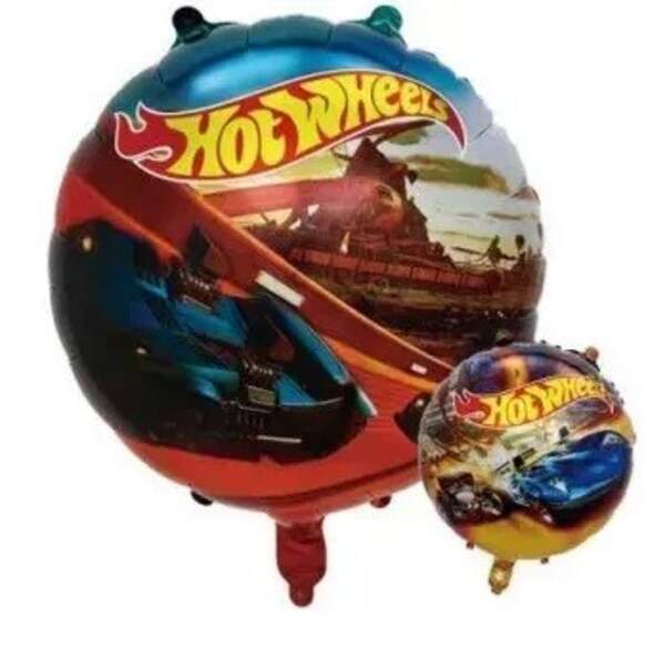 Фольгована кулька  Коло Перегони авто 18", ціна за уп.-10шт (14348) (шт)