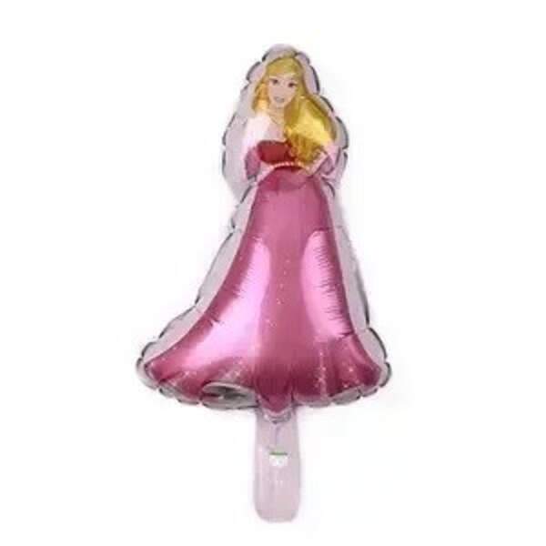 Фольгована куля Міні-фігура  "Принцеса в рожевому", ціна за уп.-10шт (12432) (шт)