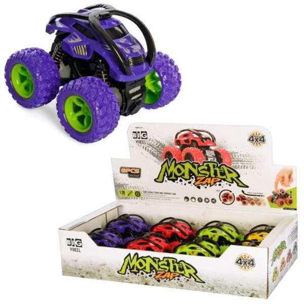 Машина 2019-4 (96шт) інер-я, 9см, 1:36, гумові колеса, амортиз, 8шт (4 кольори) в дисплеї, 36,5-9-18 (шт)