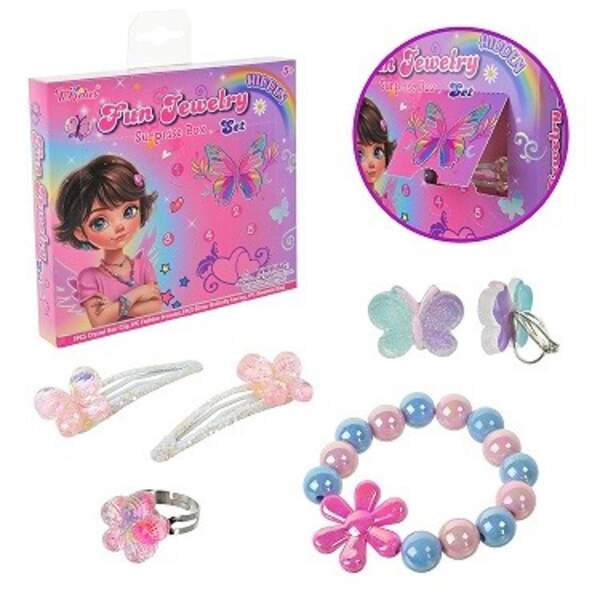 Розпаковка арт. T096 (48шт/8)  біжутерія та аксесуари для волосся короб. 16*2,5*14,5см (шт)