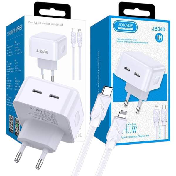 МЗП JOKADE JB040 PD40W + кабель Type-C to Lightning (шт)