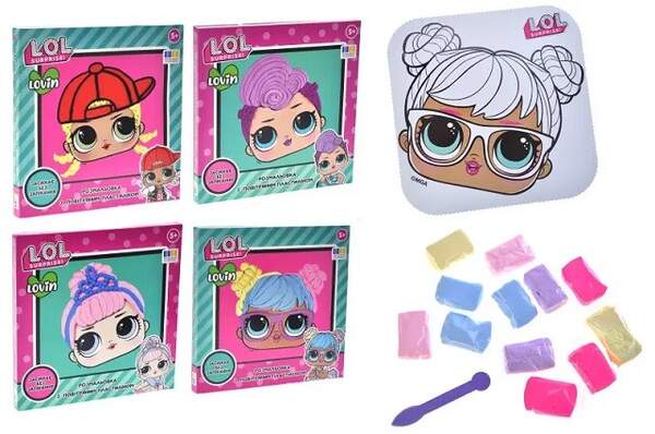 L.O.L. Surprise! TM Розмальовка пластиліном ТМ Lovin Набір для ліплення з повітряним пластиліном LOL (шт)