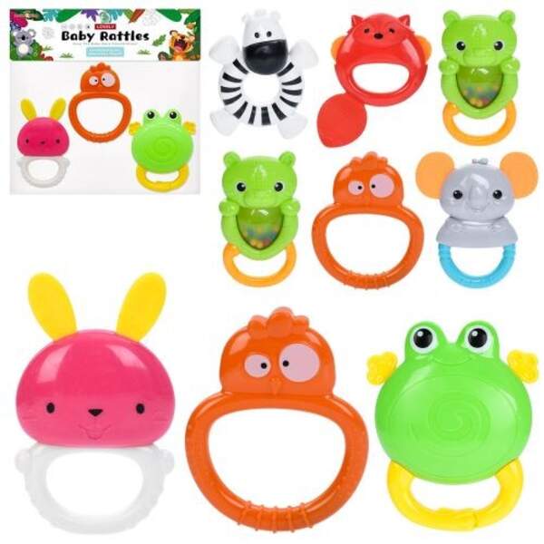 Брязкальце K225D458-459-464 (168шт) набір 3шт, тварини, від 10см до 14см, 3 види, у пакеті, 17-22-5с (шт)