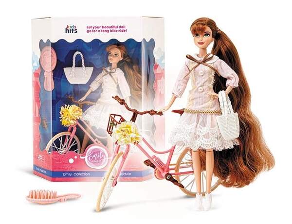 Лялька арт. KH23/019 (24шт/2)   Emily Romantic з велосипедом короб. 30*34*10  см (шт)
