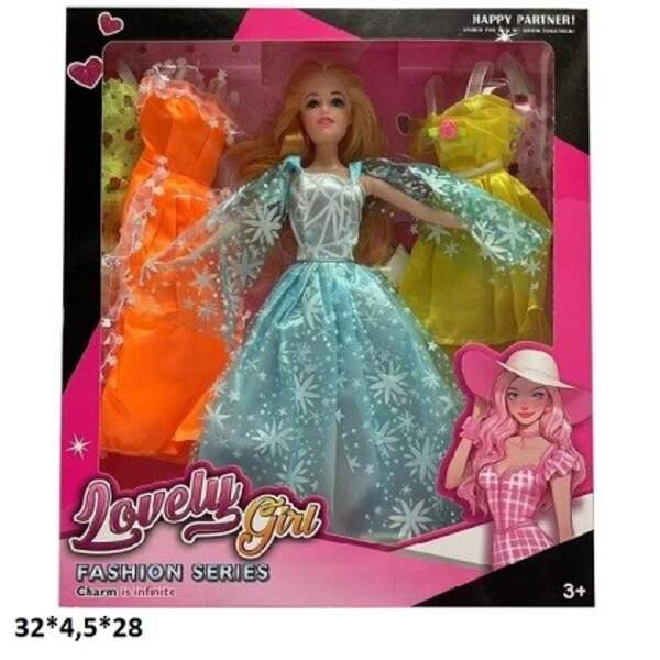 Лялька 29см 398U-2 з нарядами кор.32*4,5*28 /60/ (шт)