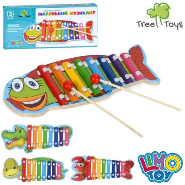 Дерев'яна іграшка Ксилофон MD 0763 (40шт) 28см, 8 тонів, 2 палички, 4 види, в кор-ці, 29-13-9см (шт)
