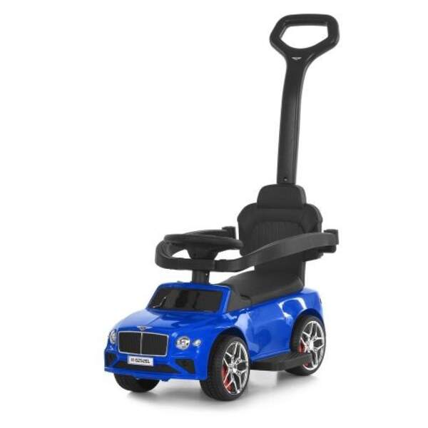 Каталка-толокар M 6252EL-4 (1шт) бат.ручка, муз, світло, шкіра, підсклянник, MP3, BLUETOOTH, синій (шт)