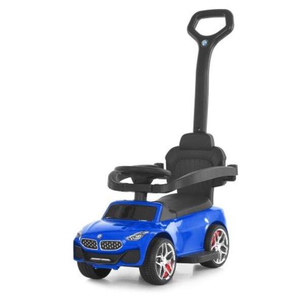 Каталка-толокар M 6253EL-4 (1шт) бат.ручка, муз, світло, шкіра, підсклянник, MP3, BLUETOOTH, синій (шт)