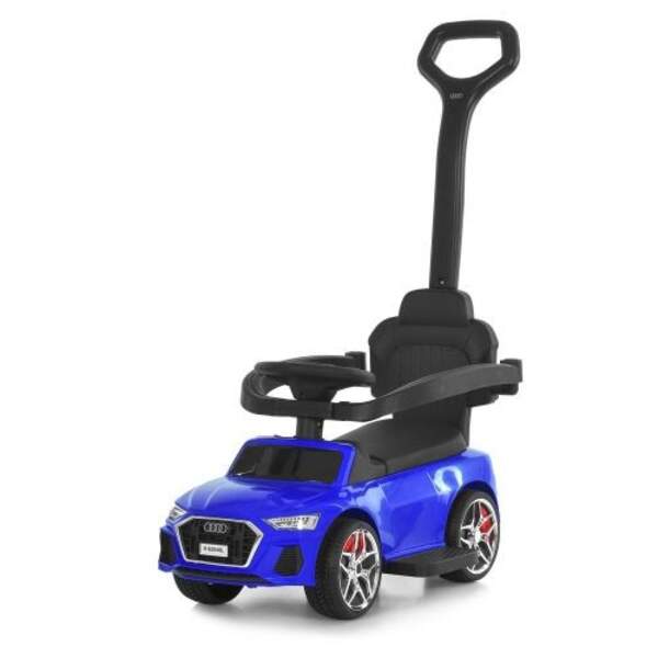 Каталка-толокар M 6254EL-4 (1шт) бат.ручка, муз, світло, шкіра, підсклянник, MP3, BLUETOOTH, синій (шт)