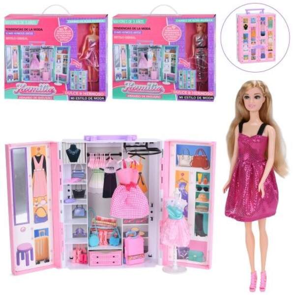 Лялька FD0435-36-38 (16шт) 29см, гардероб/шкаф, 25-33-9см, плаття, взуття, сумки, валіза, манекен, 3 (шт)