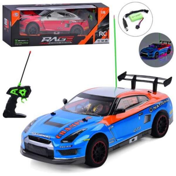 Машина ESD998-40 (8шт) р/к, акум, 44см, 1:10, світло, корпус не б'ється, гумові колеса, USBзарядне, (шт)