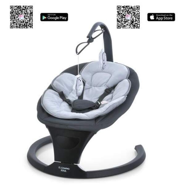 Заколисуючий центр ME 1175 SOUL Dark Gray (1шт)  пульт, 5швидк., таймер, 12 мелодій, Bluetooth, APP, (шт)