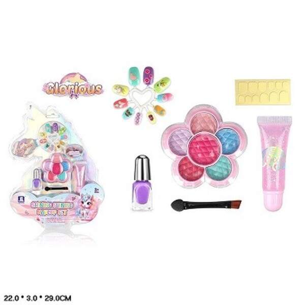 Набір косметики арт. ZR-41C (144шт/2)  нігті, лак для нігтів, наліпки, помада, тіні у слюді 22*3*29 (шт)