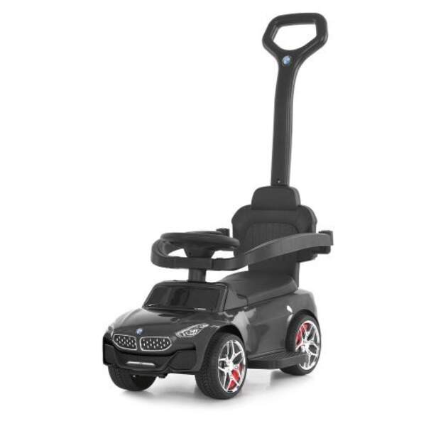 Каталка-толокар M 6253EL-2 (1шт) бат.ручка, муз, світло, шкіра, підсклянник, MP3, BLUETOOTH, чорний (шт)
