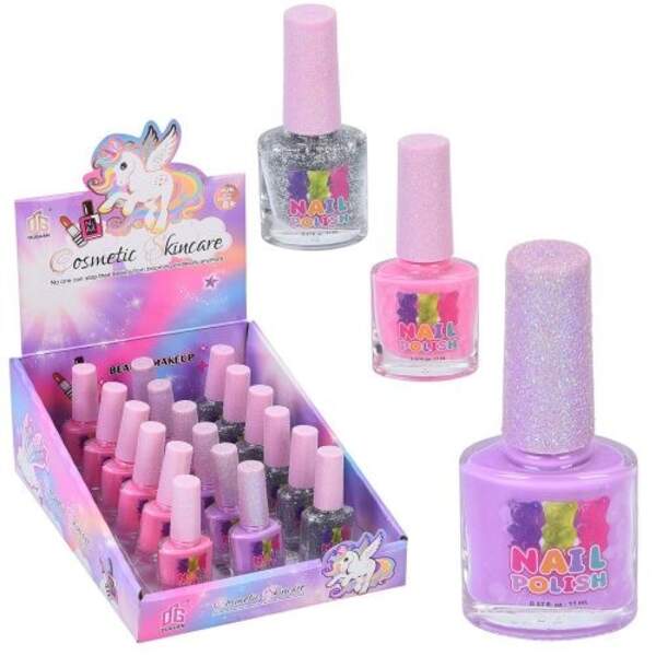 Косметика 2625E (432шт) лак для нігтів, 7-3,5-2см, 18шт(3кольори) в дисплеї, 16,5-8,5-22см (шт)