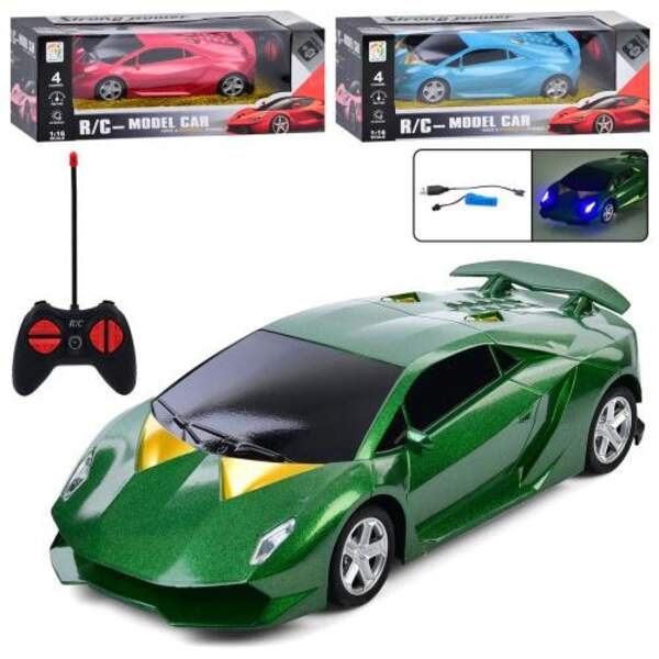 Машина 5007E (18шт) р/к, акум, 25см, 1:16, світло, гумові колеса, USBзарядне, 3 кольори, в кор-ці, 3 (шт)