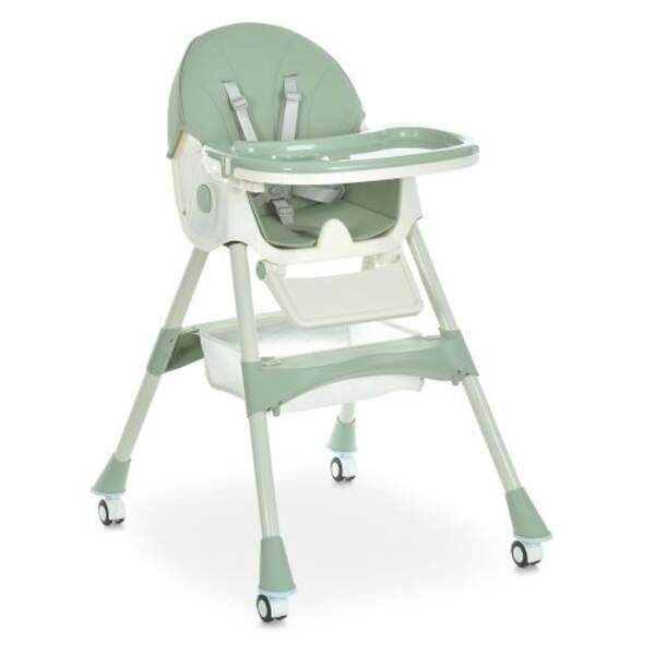 Стільчик M 6302 Olive (1шт) для годування, складний, 5-ти точ.рем., екошкіра, регул.підніжка, зелени (шт)