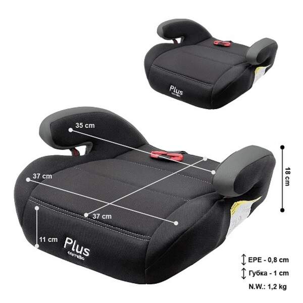 Автокрісло-бустер CARRELLO Plus CRL-16007 Storm Grey+направляючий ремінь 75см /5/ (шт)