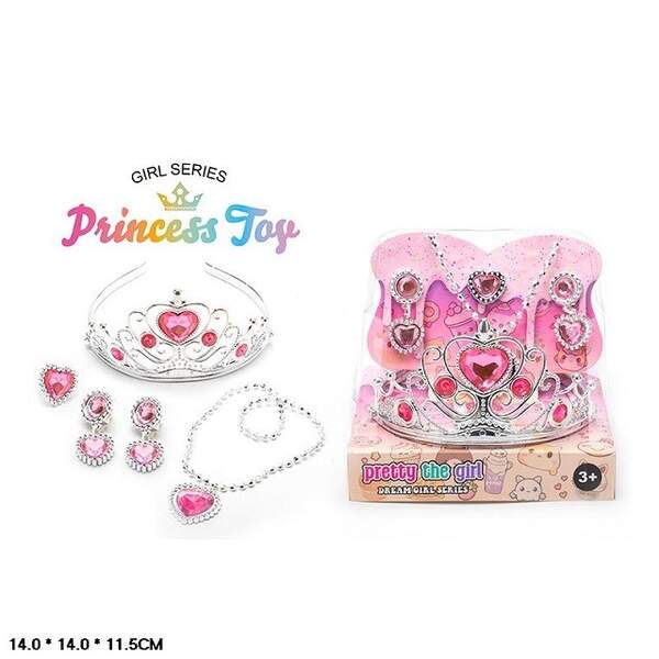 Біжутерія 264-12 набір прикрас з короною пласт.14*11,5*14 /72/ (шт)