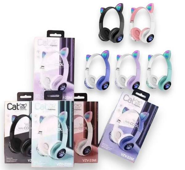 Навушники Бездротові навушники "Котики" з підсвічуванням Bluetooth CAT EAR №VIV-23 (100) (шт)