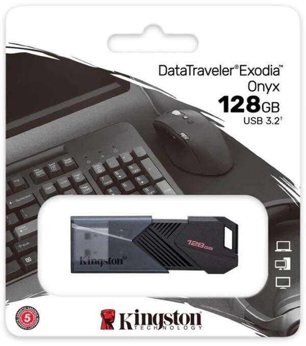 Флеш-накопичувач Kingston USB 3.2 DT Exodia Onyx 128GB Black (шт)