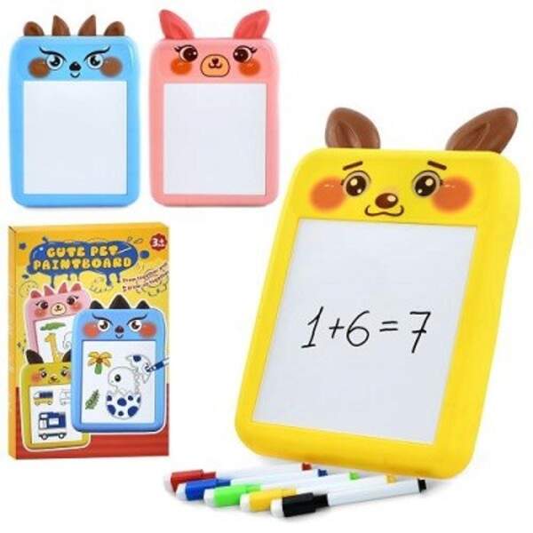 Досточка для малювання 33027 (48шт) 20-31см, маркери 5шт, 3 види, в кор-ці, 21-31-3,5см (шт)