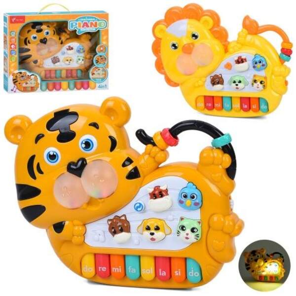 Піаніно 805-806 (18шт) тварина, 25,5-21-5,5см, музика, звук(англ), звуки тварин, світло, 4 режими гр (шт)