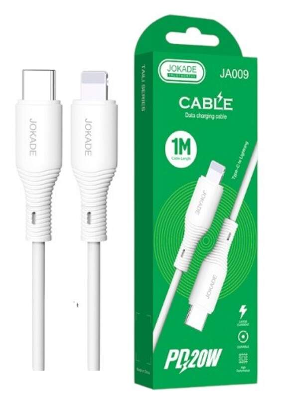Кабель JOKADE JA009 PD20W (1 meter) (Type-C to Lightning) white (шт)