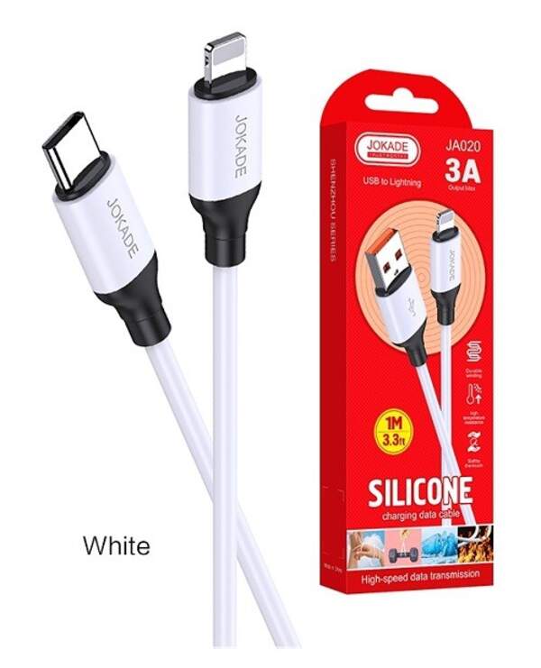 Кабель JOKADE JA020 PD20W (1 meter) (Type-C to Lightning) білий (шт)