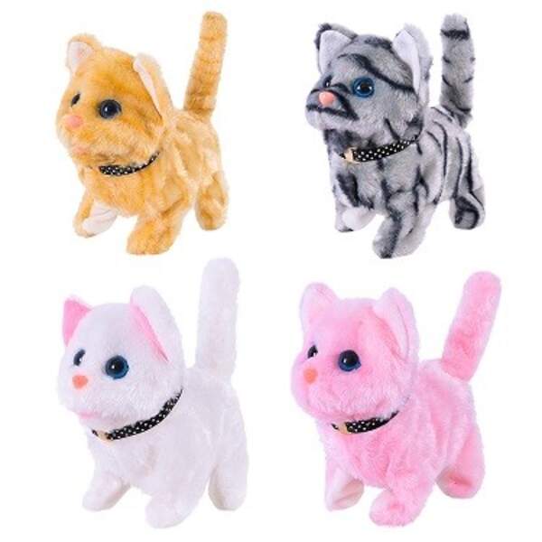 М'яка інтерактивна арт. C23912 (120шт) кошеня ходить, нявкає, рухає головою і хвостом  4 мікс 15*8*1 (шт)