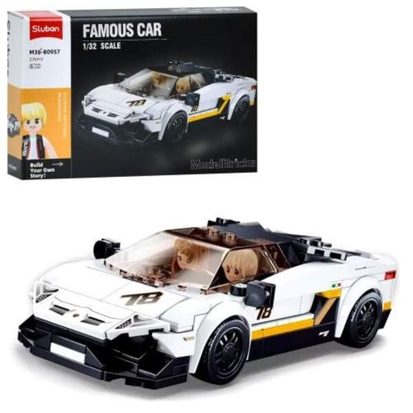 Конструктор SLUBAN M38-B0957 (24шт) гоночна машина, 1:32, фігурки, 276дет, в кор-ці, 30-19-7см (шт)