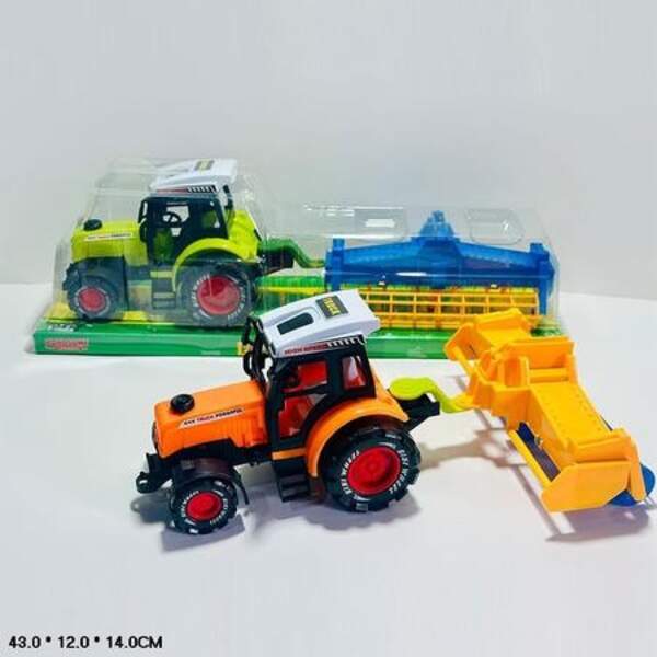 Трактор з причепом 678-15 інерц.2кол.пласт.43*12*14 /64/ (шт)