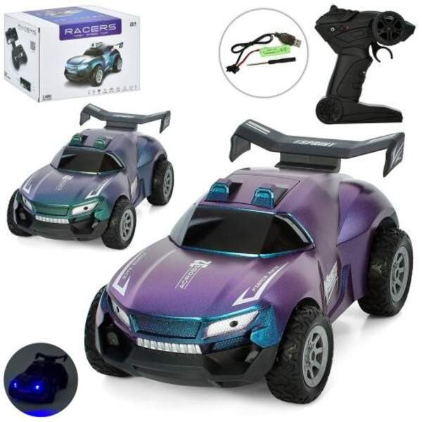 Машина 638 (12шт)21см,р/к,2,4G,акум,USB зарядне,гумові колеса,світло,2 кольори в кор-ці 23-14-14см (шт)